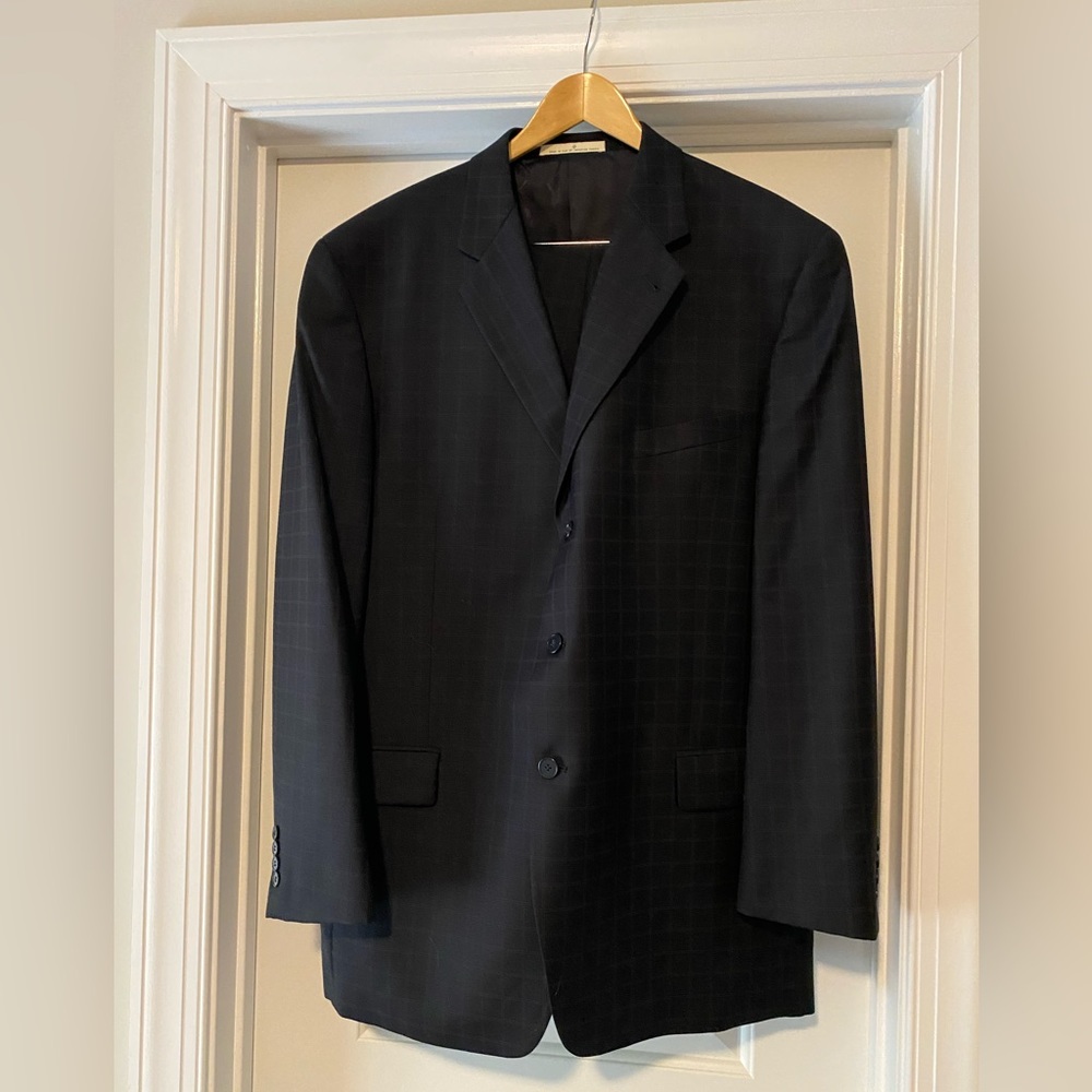 Joseph Abboud 3 button suit, 48L. Pants approx 37x32